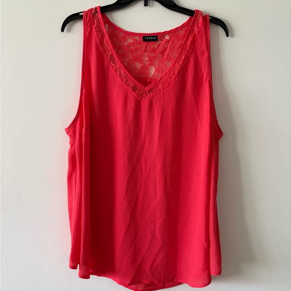 TORRID Women's Coral Sleeveless Top